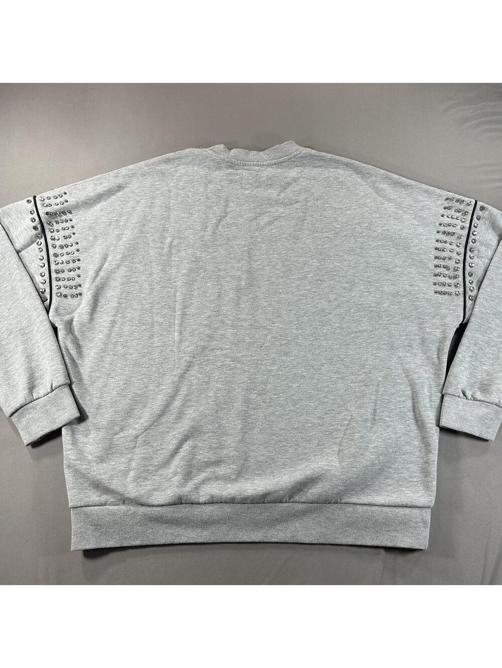 University of Washington Huskies GameDay Couture Sweatshirt Large Gray Bedazzled - Picture 2 of 7